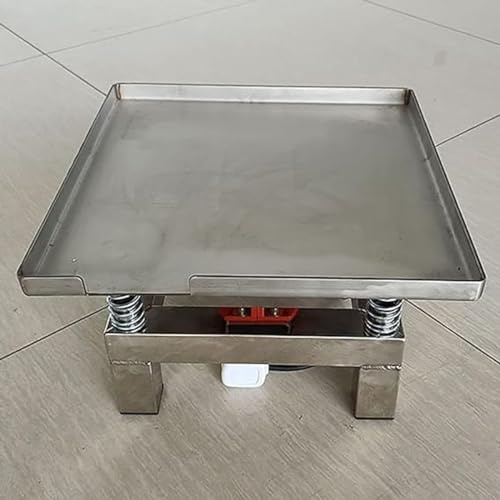 ALSUP Kleiner Betonrüttler, Betonrüttler, Vibrationsprüfblock, Vibrationsplattform, Mini-Vibrationstisch, aus Edelstahl, 3000 U/min,35x35CM