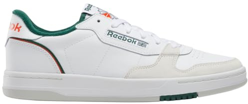 Reebok Unisex Phase Court sneakers, vit/mörkgrön, 41 EU, Vit vit mörkgrön, 40.5 EU