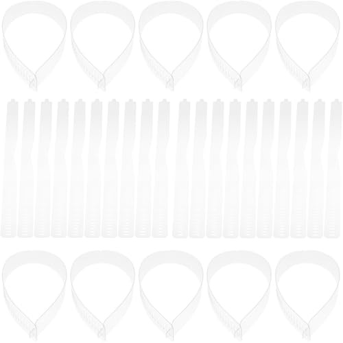 LIFKOME 60 Pezzi Collare Strisce Del Colletto Della Camicetta Supporto Per Il Colletto Della Camicia Fermacollo Stecche in Metallo Scollatura Uomo Plastica Estensore