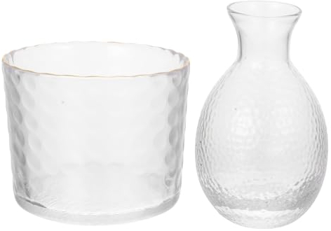 ABOOFAN Japanese Sake Set with Warmer and Ice Bucket, Ceramic Decanter for Summer and Winter Use, Sake Accessories for Traditional Serving, Temperature-Controlled Bottle Set Random Color