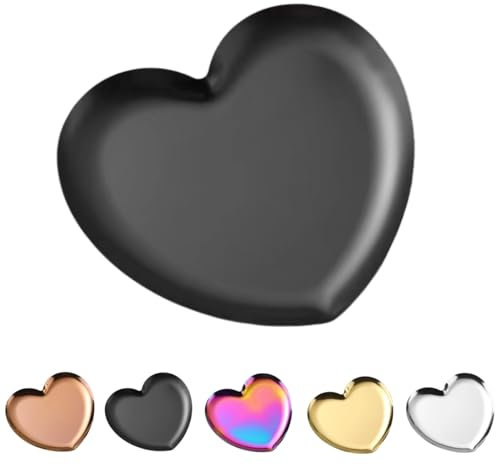 Repose-cuillère en acier inoxydable pour dessus de cuisinière, joli repose-cuillère pour comptoir de cuisine, repose-ustensiles pour spatule, louche ou pince, 1 pièce (cœur, noir mat)