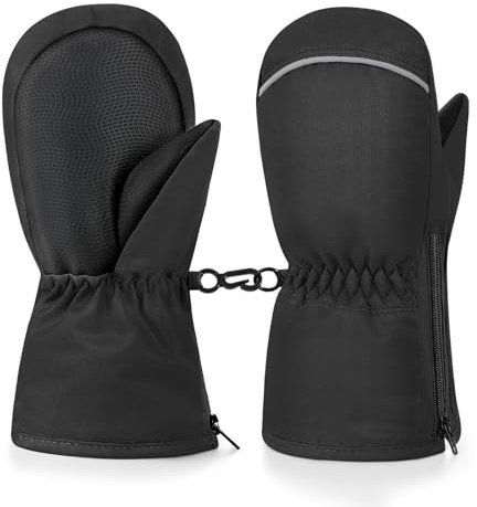 MoKo Moufles de Ski Enfants, Imperméables Thermiques Coupe-Vent