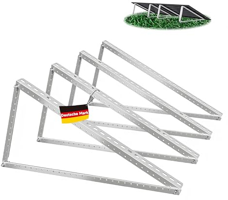 ALLDREI® Balkonkraftwerk Halterung Solarpanel 2er - 120cm Solarmodul Halterung 4 Stück aus Aluminium für Flachdach, Garten, Wand, Solarmodulhalterung für 2 PV-Module, 0% MwSt.