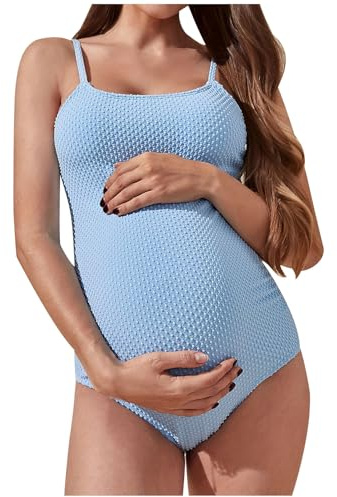 Traje de Baño de Maternidad Mujer una Pieza Embarazo Bañadores Playa Push up Monokinis Beachwear Bañador Moda Cintura Alta Sexy Basic Bikinis Premamá Embarazadas Piscina Vacaciones 2025