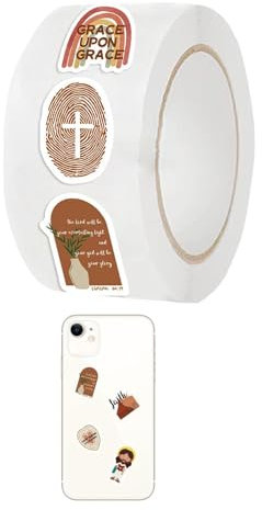 Pegatinas cristianas inspiradoras, pegatinas de la Biblia, 500x pegatinas impermeables para botellas de agua - Calcomanías bíblicas para botella de agua, ordenador portátil, álbum, periódico, pl