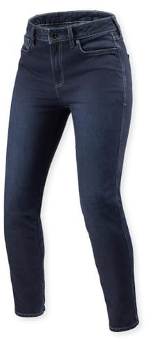 REV'IT! Vaqueros ajustados de motocicleta para mujer Marzia (Azul piedra medio - 27Wx32L)