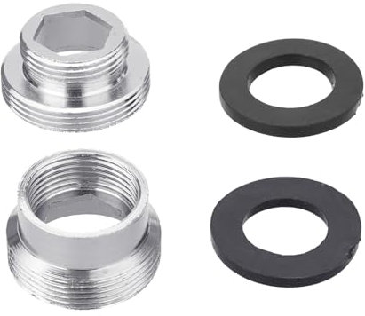 Lot de 2 adaptateurs de robinet d'évier de 22 mm à 16 mm pour robinet de cuisine, aérateur, tuyaux, réducteurs, raccord de tuyau