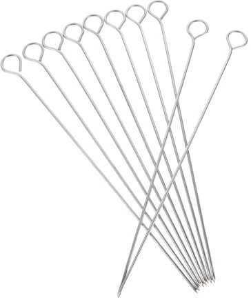 SHINEOFI Agujas Para Fijar Mechas De Velas 10 Piezas Acero 25 Cm Para Artesanos y Fabricantes, Pasador De Centrado Preciso, Uso Fabricación De Velas Manual y Profesional