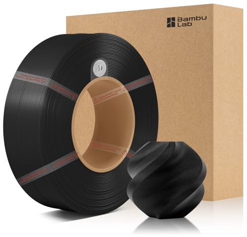 CCTREE Original PLA Matte Refill Filament 1,75 mm, Holzkohle Schwarz 11101 | ohne Spule, Matte Surface Texture,3D Druckfilament mit RFID für Bambu Lab A/X/P/H 3D Drucker Series,AMS,1KG +/- 0,03 mm