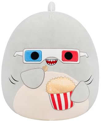 Squishmallows SQCR08616 - Gordon der Hai mit 3D-Brille 40 cm, offizielles Jazwares Plüsch, superweiches Kuscheltier