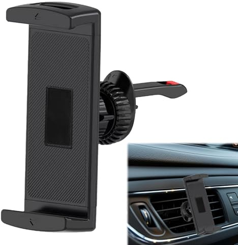 Menibeuty Porta tablet auto, griglie di ventilazione supporto tablet auto, supporto per cellulare auto, supporti tablet auto Cruscotto girevole a 360° Z Fold(Nero)