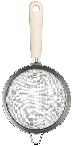 GastroMax Sieb BIO | Leinen | Lebensmittel Kochen Küche Utensil | Spülmaschinenfest | Lebensmittelgeprüft und BPA-frei | L8 x W14,5 x H30 cm