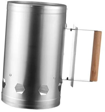 Sharplace Cheminée d'allumage pour Barbecue, Panier Allume-feu, Barbecue de Camping Portable en Acier Inoxydable, tonneau à Charbon pour Barbecue