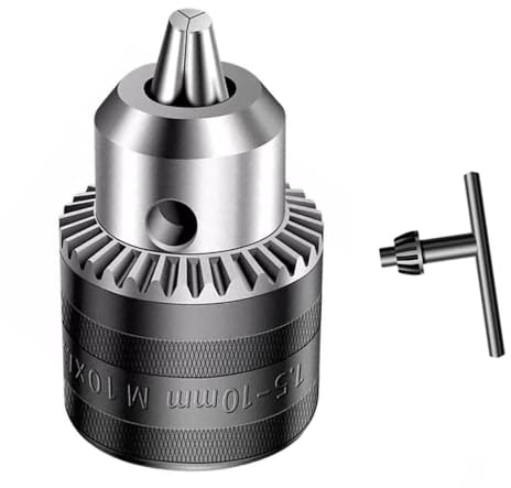 Portabrocas con diseño de tres mandíbulas de 1,5 a 10 mm, tornillo de husillo de rosca M10 para amoladora angular, conversión de taladro eléctrico