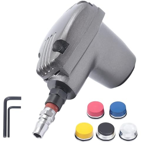 Martello pneumatico palmare, martello piatto portatile con 5 punte per riparazione del corpo e assemblaggio di inserti in plastica