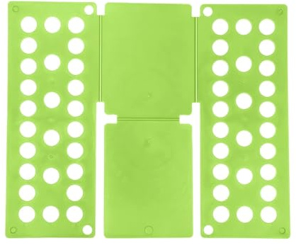 Planche à plier les vêtements, plieuse en plastique détachable, de t-shirts, gain temps for la lessive Pour Vêtements(Green)