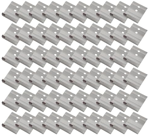 Helilyco 60PCS Door Frame Corner Fixing Plate Kit, Iron Mounting Bracket for Wooden Door and Window Installation, Silver
