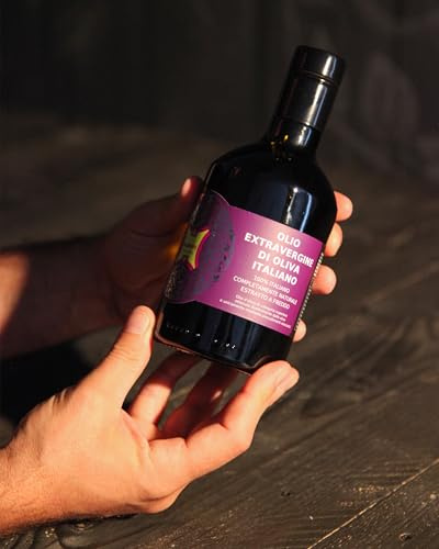 Olio Extra Vergine di Oliva Umbro Artigianale, 500 ml, Estratto a Freddo, Blend Moraiolo Leccino Frantoio, Gusto Fresco e Vegetale, Bottiglia Elegante da Regalo