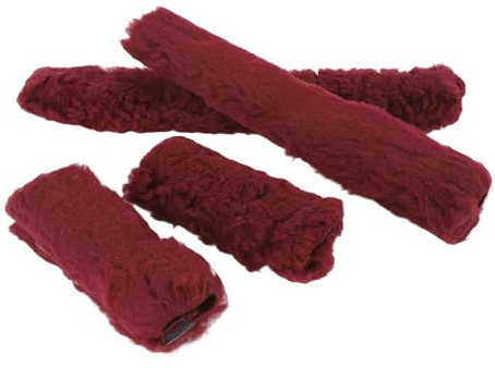 ANKROYU Set di coperture per cavezza per cavallo, 4 pezzi, morbido peluche, traspirante, protettivo, corona, capezzina, coperture per guance con gancio per allenamento, equitazione