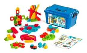 Miniland Steckspiel, Baukasten Pegy Bricks 100 Teile-94043