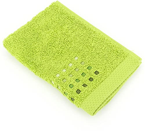 Linnea Pure Primavera - Toalla para invitados (33 x 50 cm, 100 % algodón, 550 g/m2), color verde pistacho