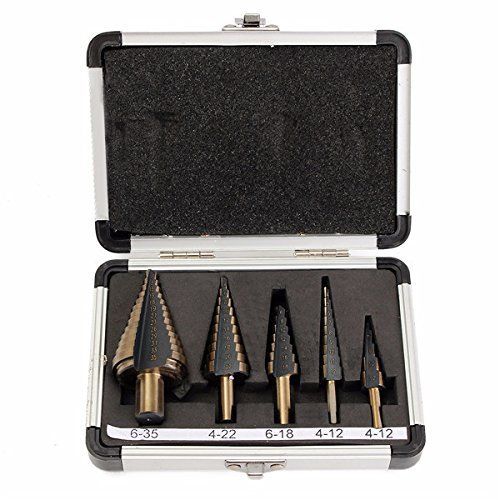 CEFEPH Profi Stufenbohrer CFH56897 HSS Schälbohrersatz für Edelstahl Metall Holz Kunststoff usw
