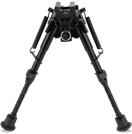 FOCUHUNTER Tactique Bipied 6-9 inches - Stud Pivotant Bipied Picatinny Ajustable pour Carabine à Air Comprimé et Fusil de Sniper avec Sling Mount