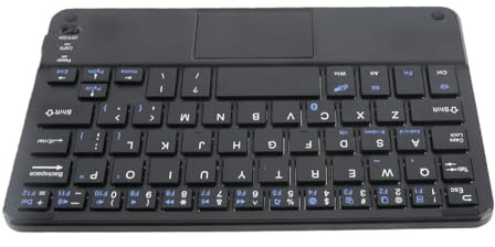 Lazmin Teclado Bluetooth ultradelgado, Mini Teclado inalámbrico portátil Bluetooth3.0 con Panel táctil, Compatible con el Android/, para PC/Tableta/computadora/teléfono Inteligente
