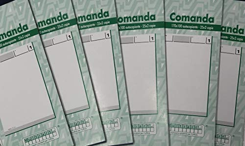 Multiart Blocchi Comande a 2 copie autoricalcanti 25x2 17x10 30 pezzi