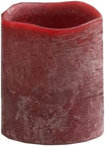 Mezzaluna Gifts Candela natalizia in cera con LED rosso, 14,5 cm x 8 cm (altezza x lunghezza x larghezza), multicolore