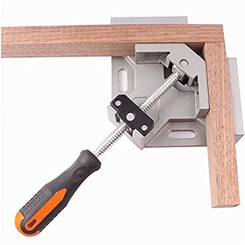 SANMONK Winkelspanner Rechtwinklig Klemme Aluminiumlegierung Eckklemm 90 Grad Ecke Klemme Rechtwinkel Winkelzwinge Grau Gehrungszwinge Eckzwinge für Montage, Ausrichtung, Schweißen, Anziehen