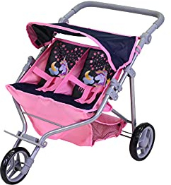 Knorrtoys 16736 Duo-Magic Unicorn - Cochecito Doble para muñecas, Color Azul Oscuro