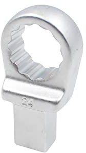 Tête de clé dynamométrique interchangeable à tête prune de 24 mm, tête remplaçable en acier au chrome vanadium, métrique, entraînement 14 x 18 mm