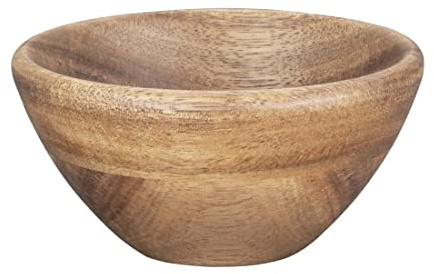 Olympia Ciotola in legno di acacia, 100 x 50 mm, resistente, durevole, facile da pulire, elegante per hotel, ristorante, bar, pub, bistrot, insalata, snack, cibo, sala da pranzo