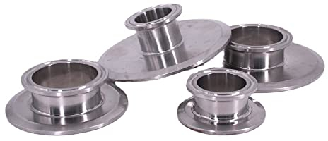 LUFAA Tri-Clamp-Reduzierstück 1,5; 2;2,5; 3;3,5; 4;Endkappe mit kurzem Flansch zur Reduzierung des Außendurchmessers von SUS 304 Edelstahl Wohnaccessoires 1pc (Color : 64mm-50.5mm)