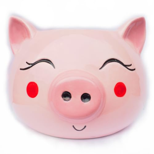 Pig Yarn Bowl for Knitting - Cute Ceramic Knitting Bowl Extra Large Ceramic Yarn Bowl Crochet Accessories Yarn Holder Storage Gift for Knitters Funny
