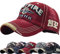 Enwokran Baseball Cap Herren, Unisex Retro Einstellbare Freizeit Mütze Stickerei Trucker Hut Verstellbare Sport Basecap (Weinrot)