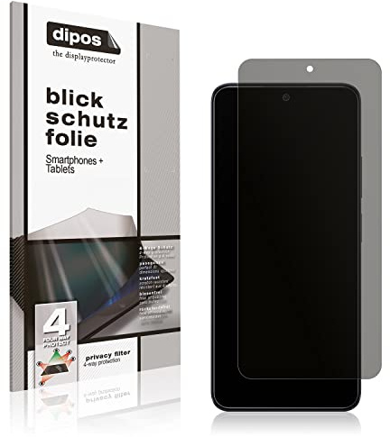 dipos Blickschutzfolie für Xiaomi Redmi Note 12 5G | Displayschutz matt mit 4-Wege Sichtschutz-Effekt, Privacy Filter, passt perfekt, kratzfest, blasenfrei, selbstklebend