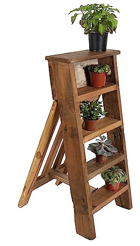 Casa Moro Pflanzenregal ASTI Blumenständer Leiterregal 5 Ablagen klappbare Pflanz-Etagere aus recycelltem Teak-Holz