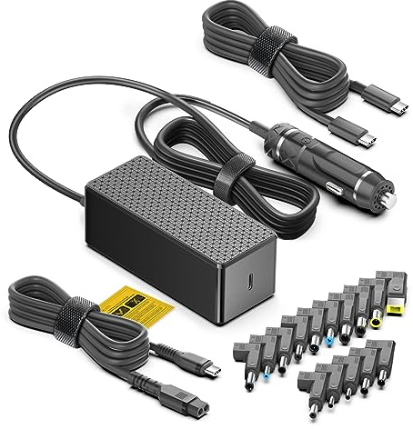 PD 140W USB-C Car Charger Auto DC Adapter for MacBook Pro/Air, iPad M4 2024, iPhone, Dell, HP, LG Gram, ASUS, MSI - PD3.1 130W 100W Fast Car Phone Charging With Cable