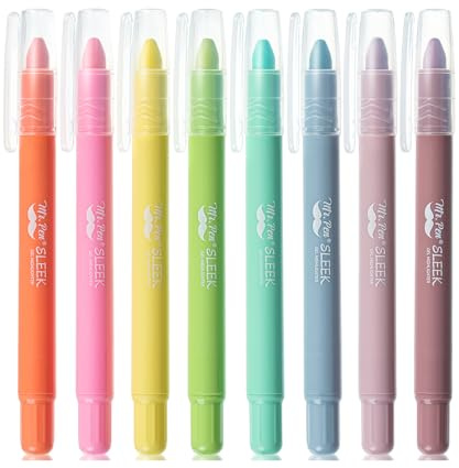 Mr. Pen - Resaltador de Gel, Paquete de 8 Colores Surtidos Para Biblia, Sin Sangrado, Marcadores de Gel