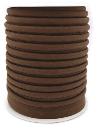 TEXTEX = Piping for Sewing, Decoration, and Crafts. Composition 50% Cotton and 50% Polyester. Total Width of 15mm, Cord of 5mm, and Flap of 10mm. 10 Meter Reel - (Dark Brown)