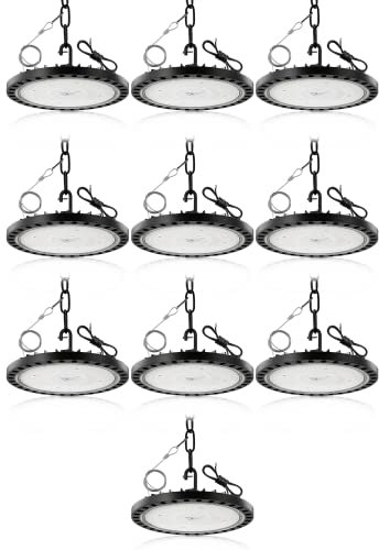 UFO LED Lámpara Alta Bahía,200W 20000LM Brillante UFO Foco LED Industrial,6500K Blanco Frío Iluminación Comercial Bahía,Impermeable IP65 Comercial Industrial LED Proyector para Almacén Fábricas