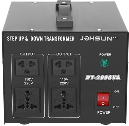 Transformador de corriente de 2000 W, convertidor de 220 V a 110 V, Step Up and Down Voltage Regulator Converter Power Transformer 110 V a 220 V Convertidor AC-AC 2000 W DT-2000VA
