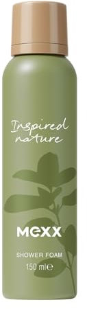 Mexx Inspired Nature Duschschaum, aromatischer Duschschaum für empfindliche Haut mit stimmungsaufhellenden Eigenschaften, 150 ml