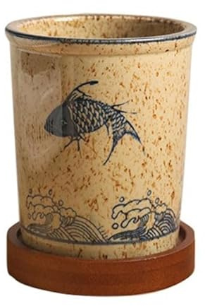 Porta Mestoli da Cucina Portautensili in ceramica giapponese, stabile organizzatore di posate in coccio for utensili da cucina for piano di lavoro, porta bacchette for cucchiaio, stendibiancheria con