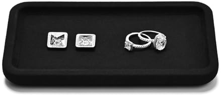 Papten Premium Jewellery Tray, vassoio impilabile per conservare gioielli con display piatto, vassoio decorativo per vetrine (18 x 10 x 1,5 cm)
