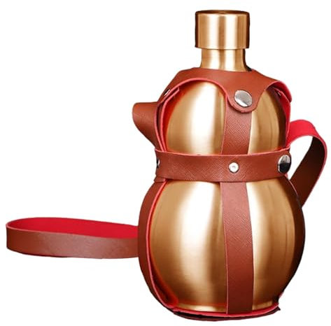 Gourde en acier inoxydable | Gourde en métal de 1,5 l avec sangle de transport | Bouteille d'eau portable pour l'extérieur, le bateau, les voyages, la salle de sport