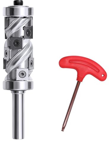 LIROPAU Wendeplatten Bündigfräser 12mm Schaf, 30mm Schnittdurchmesser Spiralnutfräser Kopierfräser, Bündigfräser Oberfräse mit Kugellager Holzfräser für Kantenbearbeitung