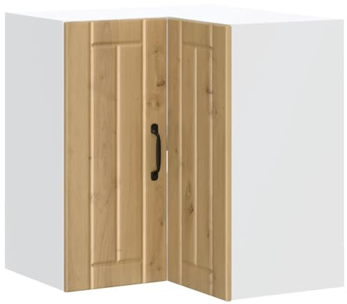 vidaXL Küchen-Eckhängeschrank Lucca Artisan-Eiche Holzwerkstoff, Eckhängeschrank für Küche, Küche Wandschrank, Küchen-Eckschrank Hängend